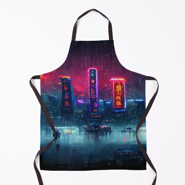 Item preview, Fluxion - Cyberpunk Cityscape Skyline designed and sold by ArkMinted.