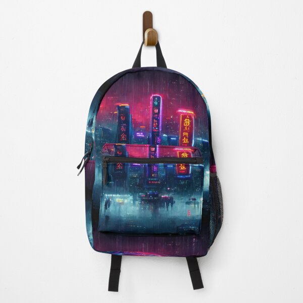 Item preview, Fluxion - Cyberpunk Cityscape Skyline designed and sold by ArkMinted.
