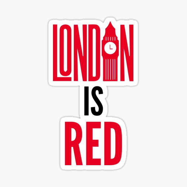 "London is Red" Sticker for Sale by Shadydesigner Redbubble