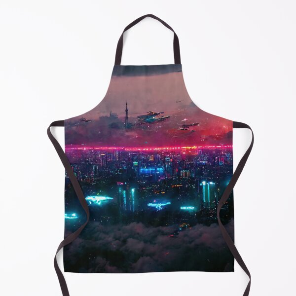Item preview, High Sphere - Cyberpunk Cityscape Skyline designed and sold by ArkMinted.