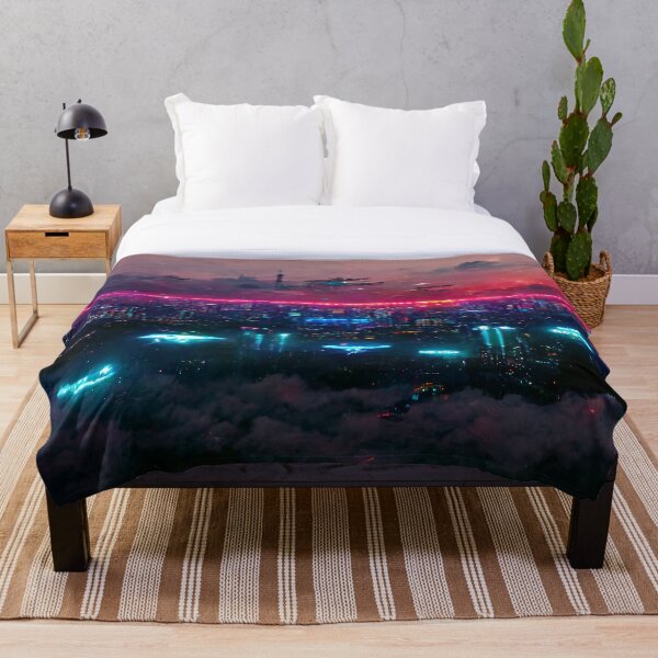 Item preview, High Sphere - Skyline del paisaje urbano de Cyberpunk designed and sold by ArkMinted.