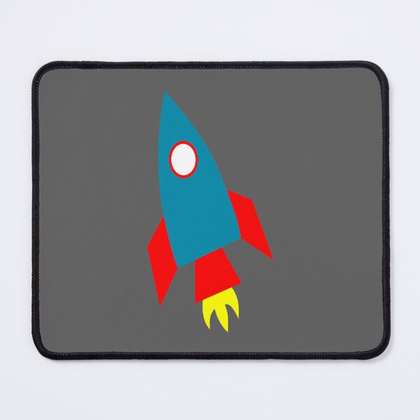 Item preview, blue rocket cartoon drawing art sketch design designed and sold by Kerenperalta.