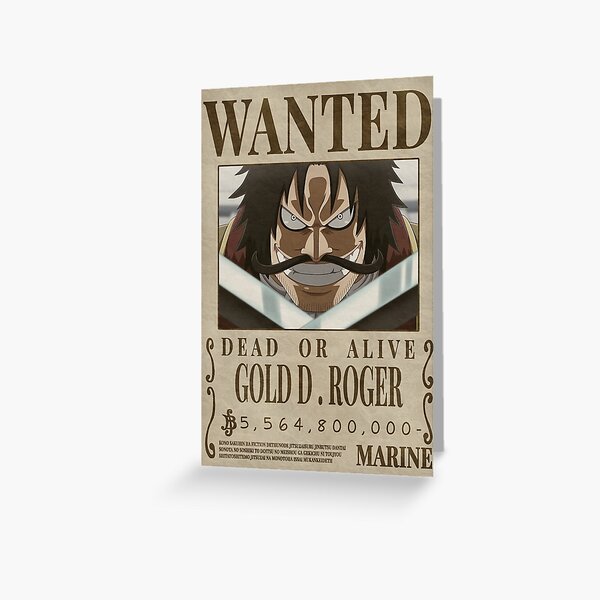 Gold D Roger Wanted poster one piece bounty (2023 updated price ) | Poster