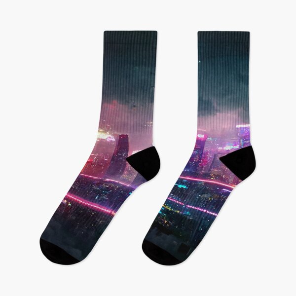 Item preview, System - Cyberpunk Cityscape Skyline designed and sold by ArkMinted.