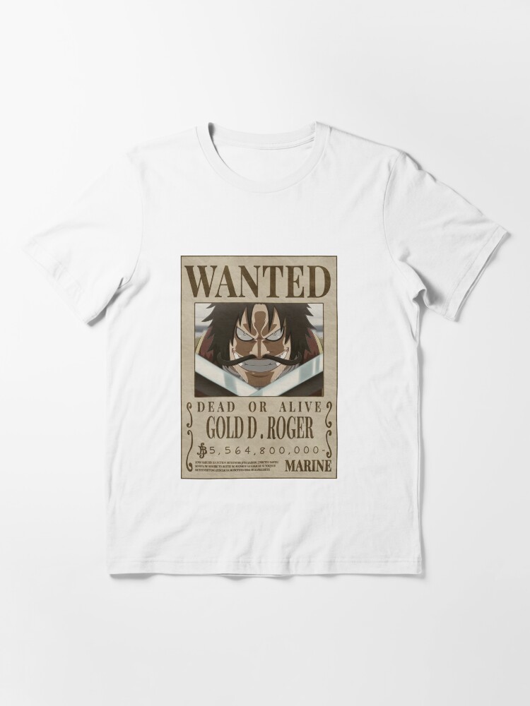 Gold D Roger Wanted poster one piece bounty (2023 updated price )  Essential T-Shirt for Sale by justchemsou