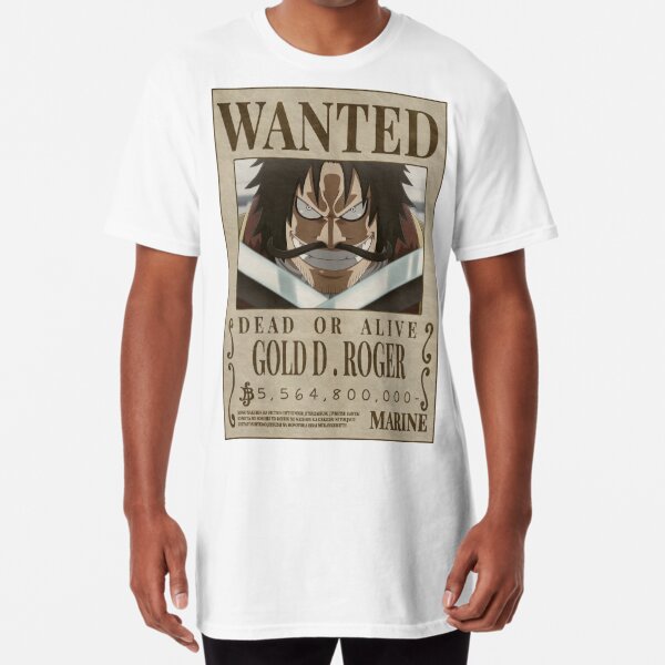 Gold D Roger Wanted poster one piece bounty (2023 updated price )  Essential T-Shirt for Sale by justchemsou