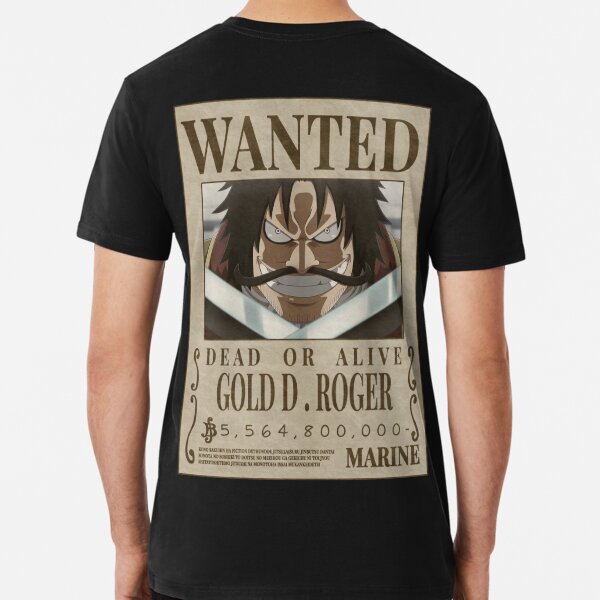 Gold D Roger Wanted poster one piece bounty (2023 updated price )  Essential T-Shirt for Sale by justchemsou