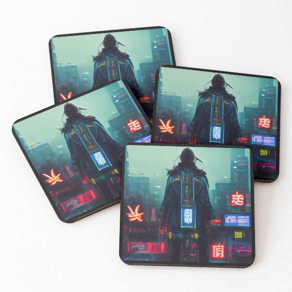 Item preview, Lo-fi Novis - Cyberpunk Cityscape Skyline designed and sold by ArkMinted.