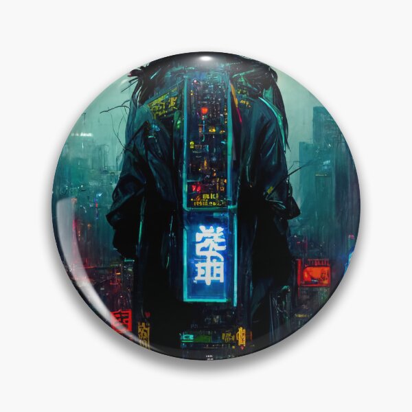 Item preview, Novis - Cyberpunk Cityscape Skyline designed and sold by ArkMinted.