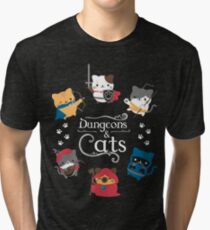 Camiseta de tejido mixto Dungeons and Cats