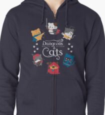 Dungeons and Cats Zipped Hoodie