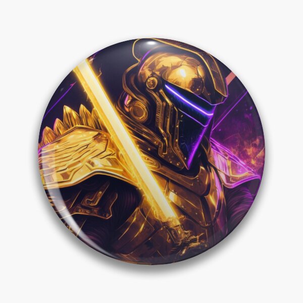 Item preview, Golden Neon Knight: A Full Plate Armor with Glowing Golden Long Sword designed and sold by AkoSiEss.
