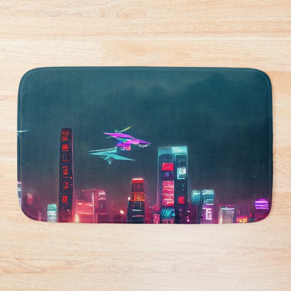 Item preview, Lo-fi Flight Zone - Cyberpunk Cityscape Skyline designed and sold by ArkMinted.
