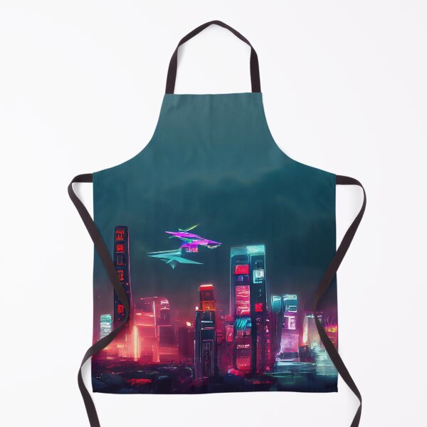 Item preview, Lo-fi Flight Zone - Cyberpunk Cityscape Skyline designed and sold by ArkMinted.