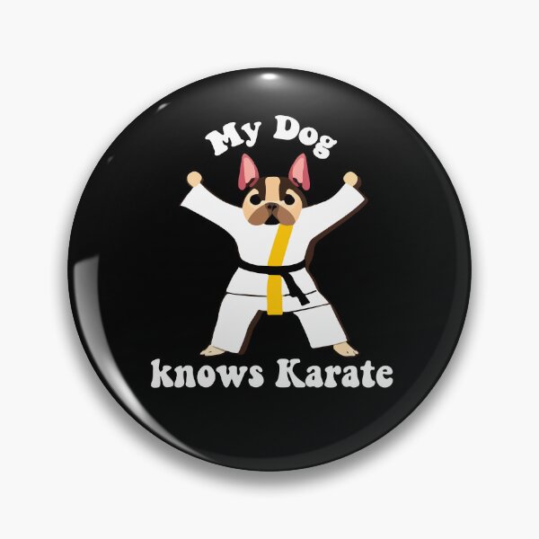 Item preview, "My Dog Knows Karate"- Funny Cartoon Dog Doing Karate designed and sold by Kodexstore.