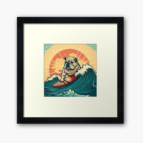 Item preview, Bulldog frances surfing  designed and sold by mikoala50.