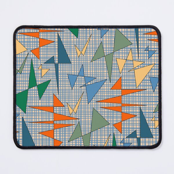 Item preview, Mid Century Modern Triangulation Multicolor Abstract Pattern Weave Blue Green Orange designed and sold by kierkegaard.