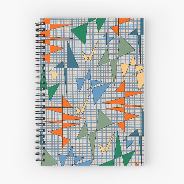 Item preview, Mid Century Modern Triangulation Multicolor Abstract Pattern Weave Blue Green Orange designed and sold by kierkegaard.