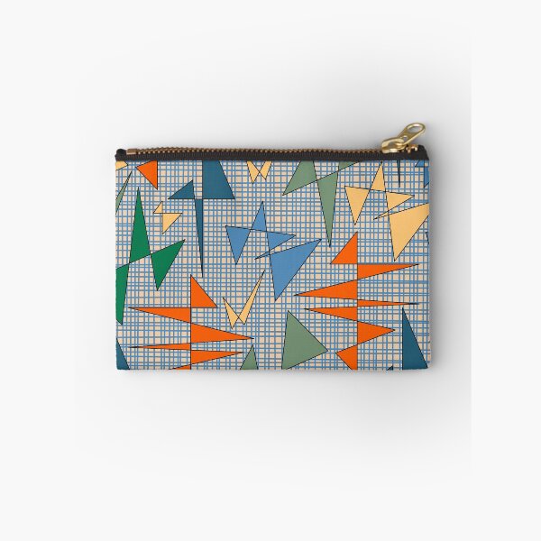Item preview, Mid Century Modern Triangulation Multicolor Abstract Pattern Weave Blue Green Orange designed and sold by kierkegaard.