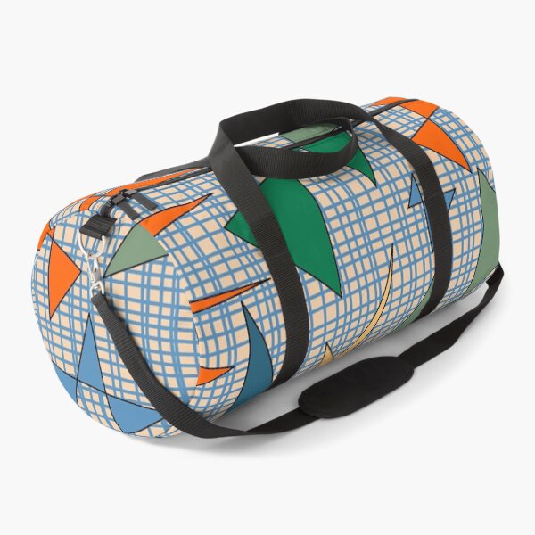 Item preview, Mid Century Modern Triangulation Multicolor Abstract Pattern Weave Blue Green Orange designed and sold by kierkegaard.