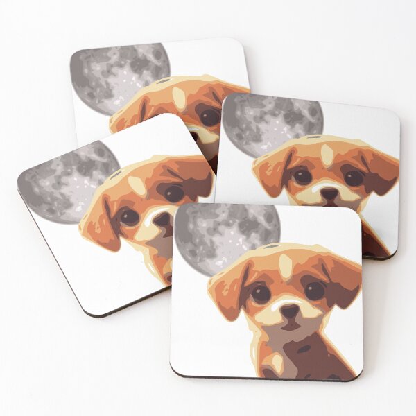 Item preview, moon and cute dog art designed and sold by jaml-12.