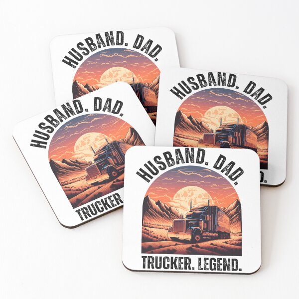 Item preview, Husband Dad Trucker Legend T-Shirt Design designed and sold by Georgy Roy.
