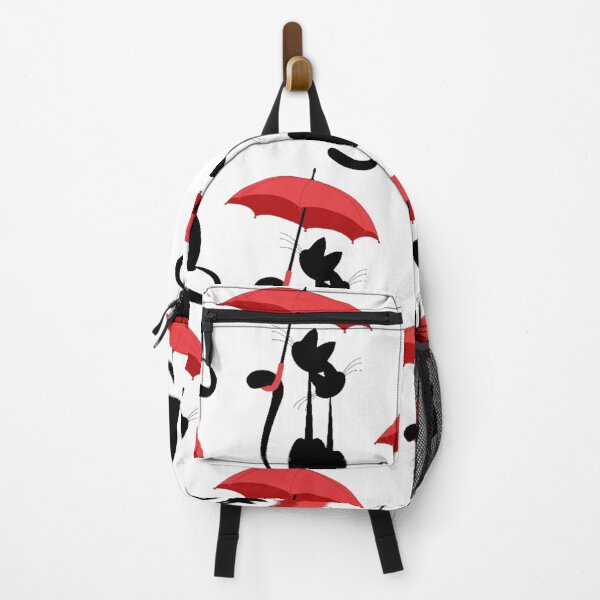 Item preview, id35 Two Lovers Loving Each Other, Two black cats, Two black cats in love waiting under a red umbrella, Romantic lovers, romantic cats, cat love, Warm and happy cats designed and sold by bcbutika.