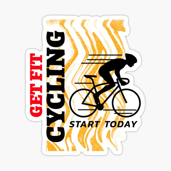Item preview, Get Fit Cycling, Start Today designed and sold by crazydotdesigns.