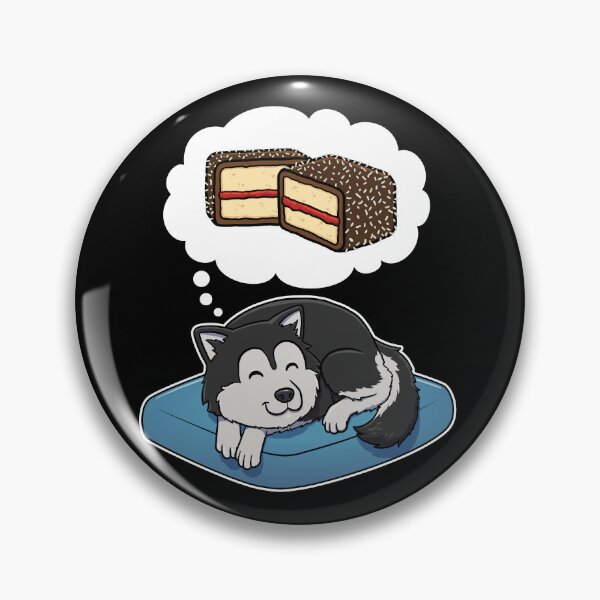 Aperçu de l'œuvre Alaskan Malamute dreaming about Lamingtons créée et vendue par DoggieDelights.