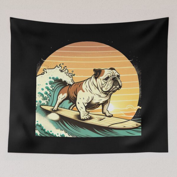 Item preview, bulldog surfing Designs  designed and sold by Original1977.