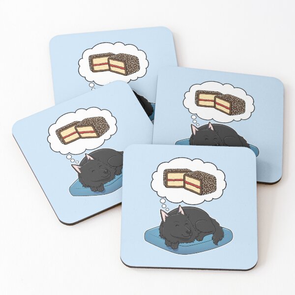 Item preview, Belgian Sheepdog dreaming about Lamingtons designed and sold by DoggieDelights.