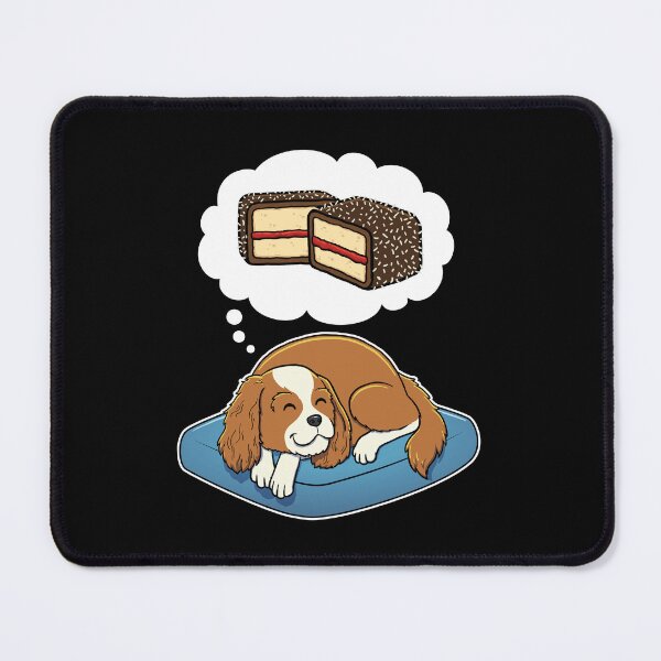 Item preview, Cavalier King Charles Spaniel dreaming about Lamingtons designed and sold by DoggieDelights.