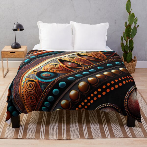 Item preview, Bejeweled Futuristic African Pattern Digital Painting designed and sold by CodeAndColors.