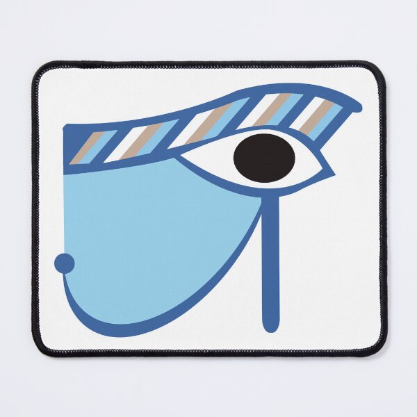 Item preview, Egyptian blue Eye of Horus symbol from Dendera Temple to Hathor	 designed and sold by mohamedeldin.