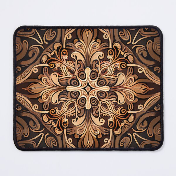 Artikelvorschau, Brown New Traditional Pattern Digital Painting entworfen und verkauft von CodeAndColors.