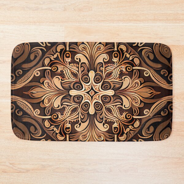 Item preview, Brown New Traditional Pattern Digital Painting designed and sold by CodeAndColors.