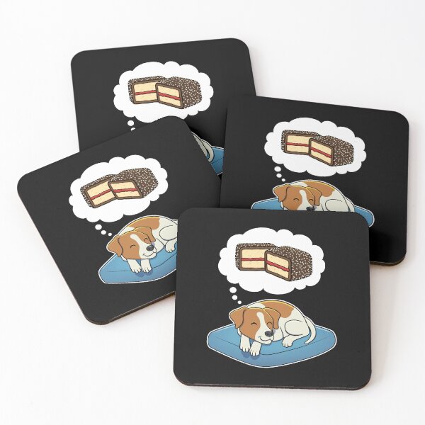 Item preview, Jack Russell Terrier dreaming about Lamingtons designed and sold by DoggieDelights.