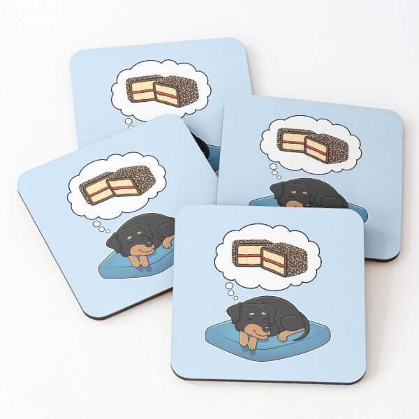 Item preview, Miniature Pinscher dreaming about Lamingtons designed and sold by DoggieDelights.