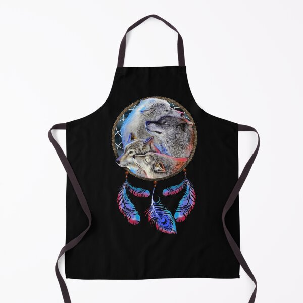 Item preview, Four Wolves Black Dreamcatcher Blue designed and sold by Barnissim.