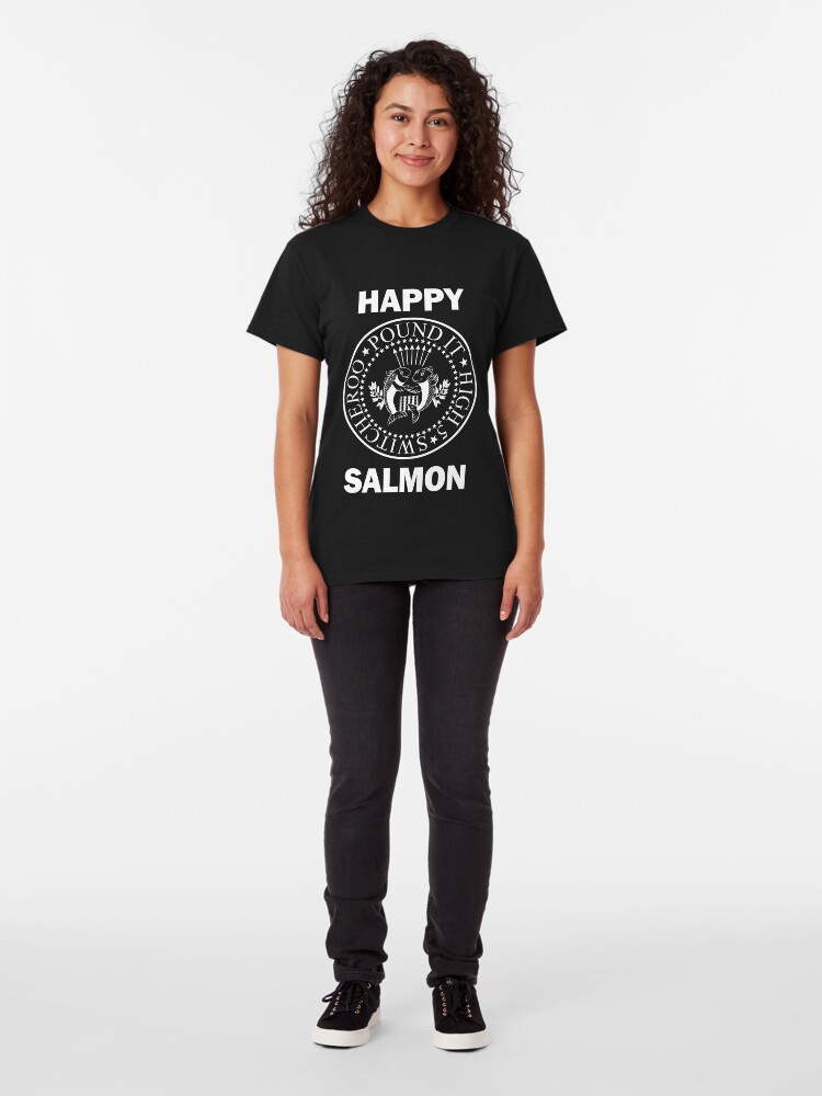 Alternate view of Happy Salmon Ramones Shirt Classic T-Shirt