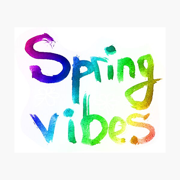 Item preview, Spring vibes watercolor lettering |  Spring vibes crafty hand lettering designed and sold by lausn.