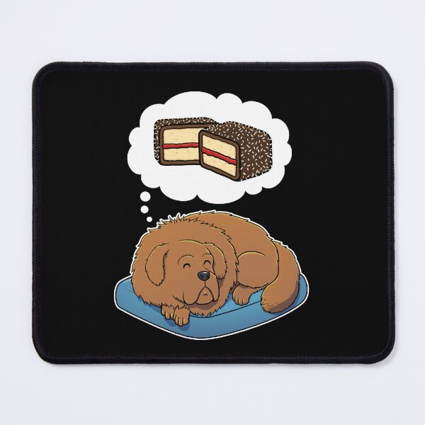 Item preview, Tibetan Mastiff dreaming about Lamingtons designed and sold by DoggieDelights.