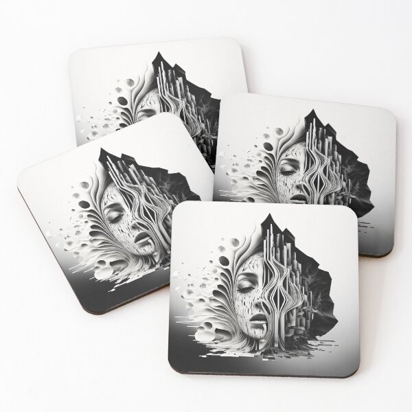 Item preview, Beautiful Woman connected with abstract architecture 27 designed and sold by Artistic Pandas.