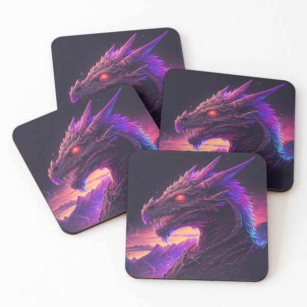 Item preview, Fearsome Shadow: A Black Dragon with Red Glowing Eyes designed and sold by AkoSiEss.