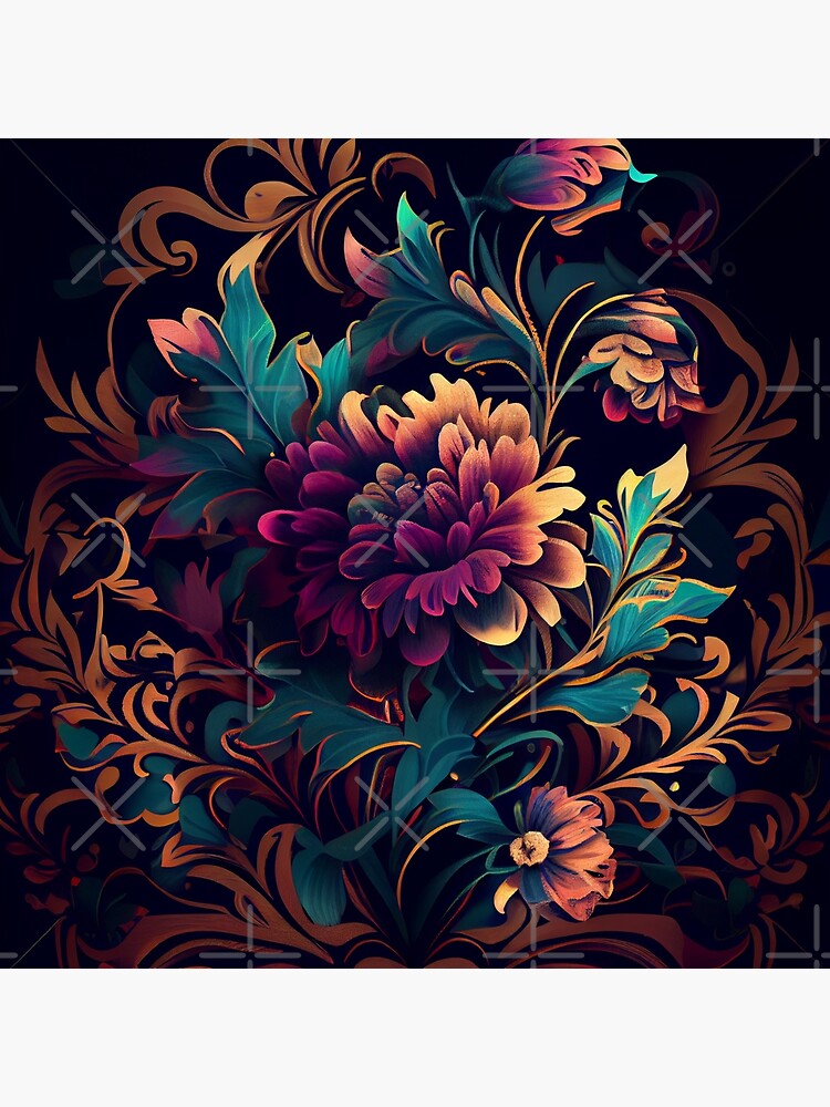 Wall Art Print, Bold floral