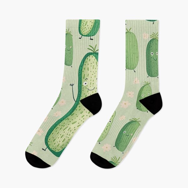 Item preview, The happiness of cucumbers: a colorful pattern designed and sold by Papouilles.