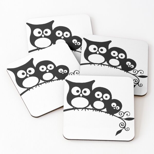 Item preview, id36 Big eyes, confused Owl family, Daddy Owl, Mommy Owl and baby Owl, Surprised funny birds standing on the tree, Funny Animals, Funny Owls, Family , Funny Families, Confused Owls, designed and sold by bcbutika.