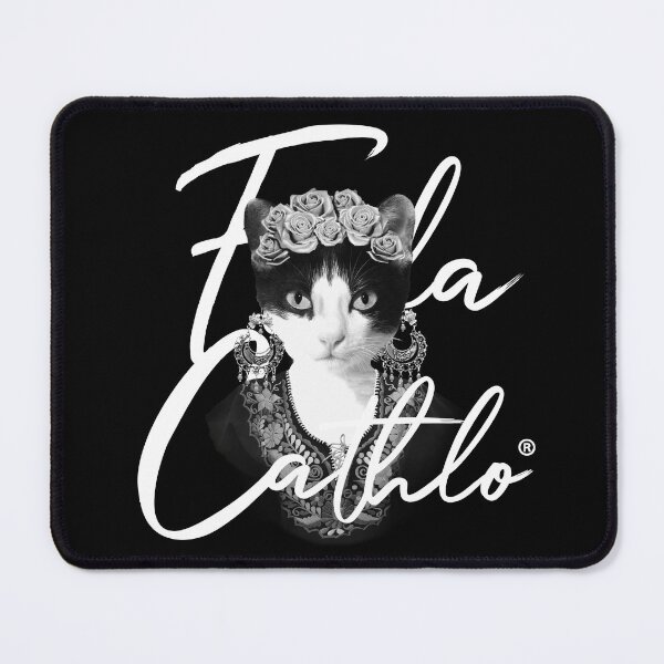 Item preview, Black And White Cat Frida Cathlo version of - Frida Kahlo designed and sold by Jaime Ortiz.