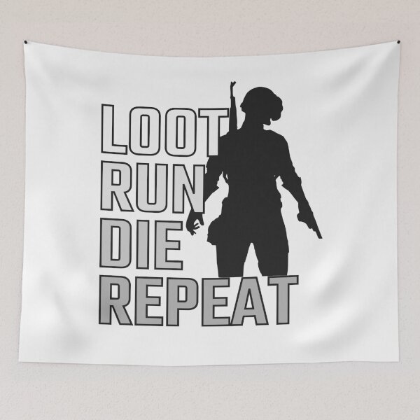 Item preview, Loot Run Die Repeat PUBG Dark designed and sold by Essenti4lgoods.