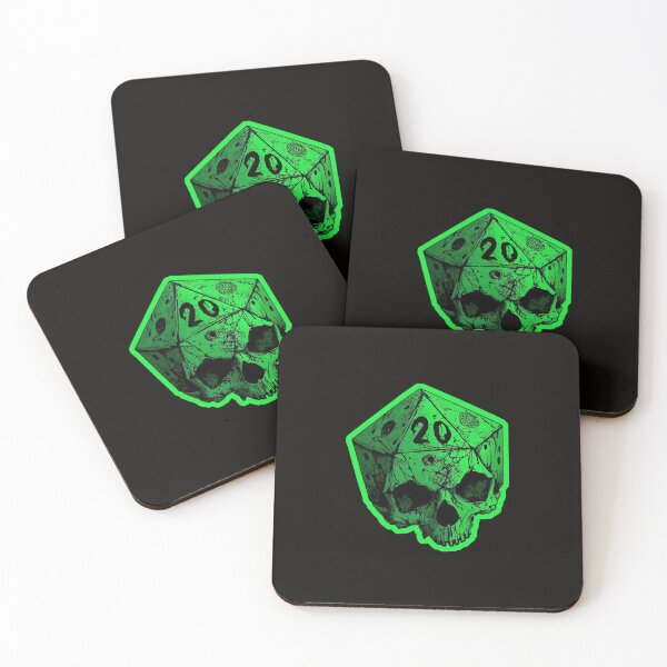 Item preview, Mörk Borg - Green Skull d20 designed and sold by DodgyDogma.